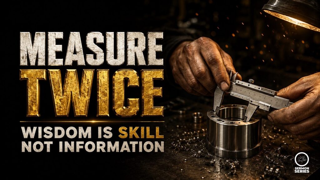 17-Ephesians: “MEASURE TWICE: Wisdom Is Skill, Not Information” | Ephesians 5:15-21